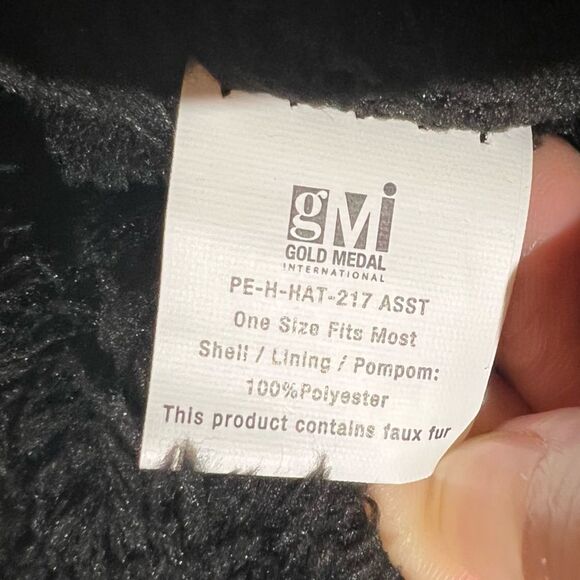 😊 3/$30 POLAR EXTREME HEAT CHEVRON CHENILLE CUFF HAT W/FAUX FUR POM Grey new! - Picture 10 of 11